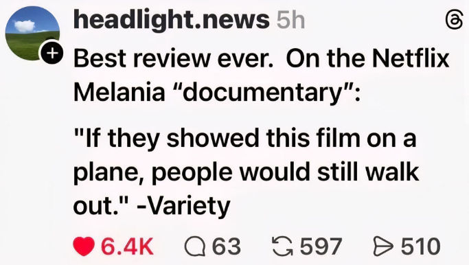 Fake review of Melania's documentary