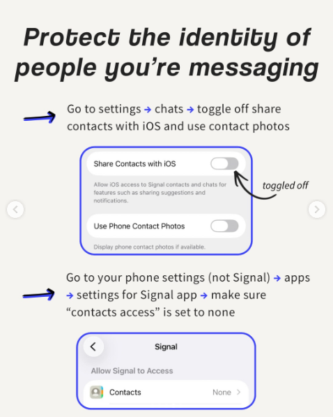 Signal security settings.