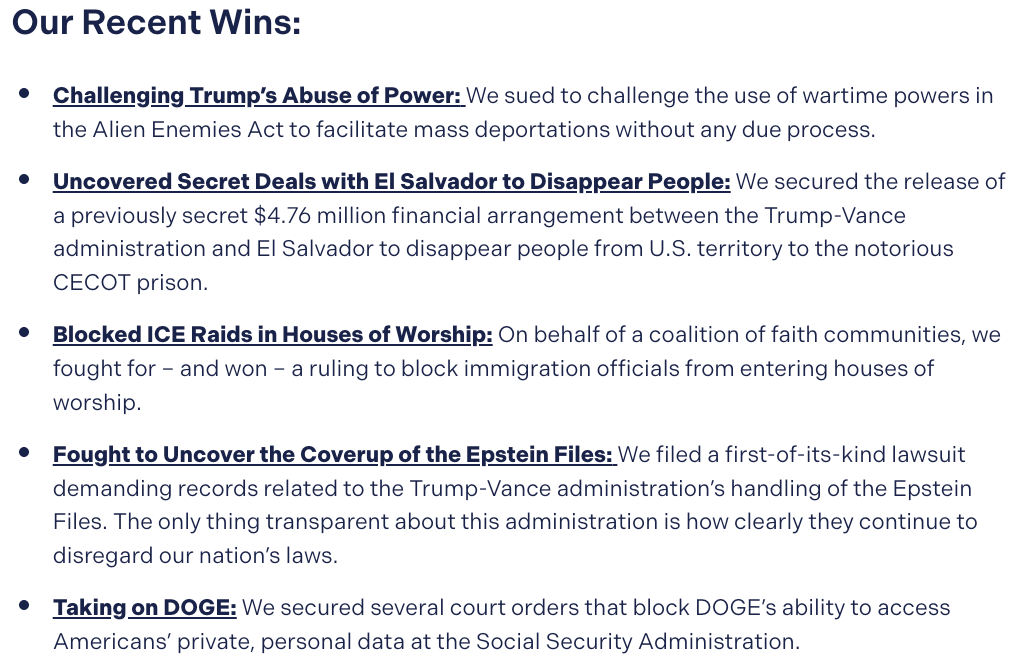 A sample of Democracy Forward's legal wins